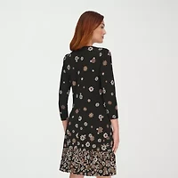 Marc New York Womens 3/4 Sleeve Shift Dress