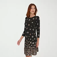 Marc New York Womens 3/4 Sleeve Shift Dress