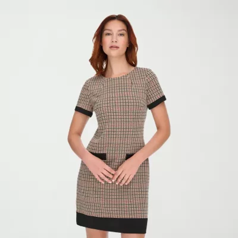 Marc New York Womens Long Sleeve Floral Shift Dress