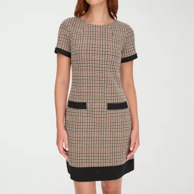 Marc New York Womens Long Sleeve Floral Shift Dress