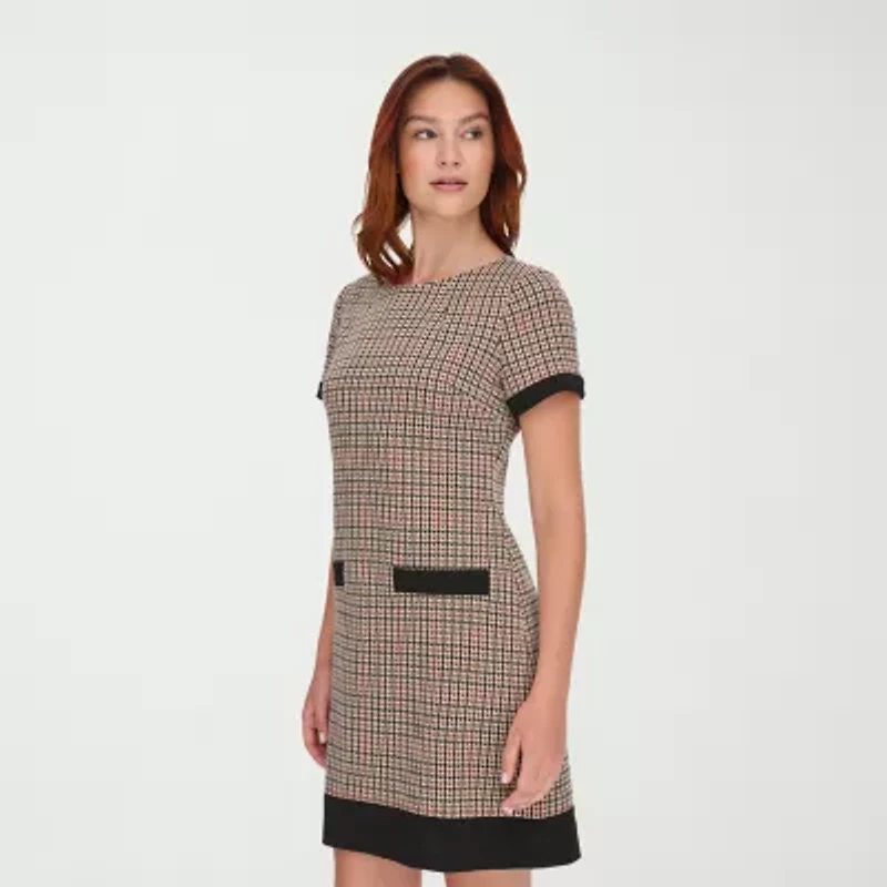 Marc New York Womens Long Sleeve Floral Shift Dress