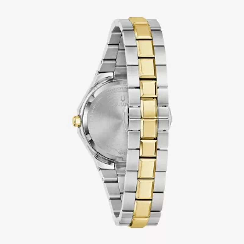 Bulova Dress/Classic Womens Two Tone Stainless Steel Bracelet Watch 98p234