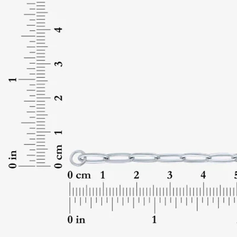 Womens White Sapphire Sterling Silver 16 Inch Tennis Necklace