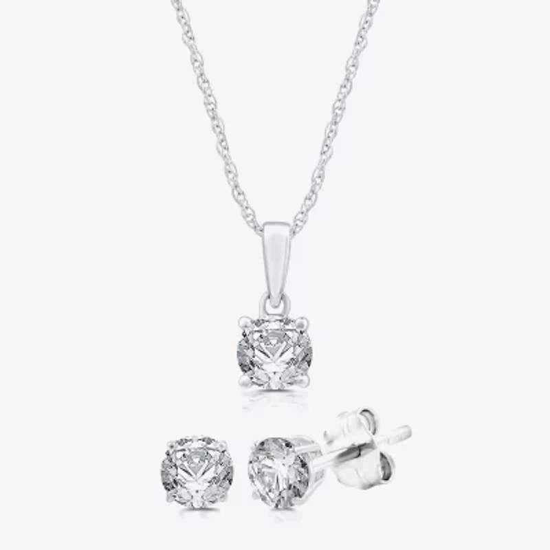 G, Si1-Si2 Womens 2 CT. Lab Grown White Diamond Sterling Silver 2-pc. Jewelry Set