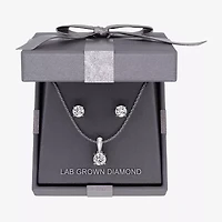 G, Si1-Si2 Womens 2 CT. Lab Grown White Diamond Sterling Silver 2-pc. Jewelry Set