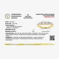 Grown Gorgeous Womens 2.5MM 1 CT. T.W. Lab Grown White Diamond 14K White Gold Anniversary Wedding Band