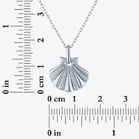 G-H Womens Diamond Accent Lab Grown White Diamond Accent Sterling Silver 16 Inch Pendant Necklace