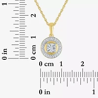 (G-H, Si2-I1) Womens 1/7 CT. T.W. Lab Grown White Diamond 14K Gold Over Silver Round 2-pc. Jewelry Set