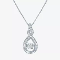 (G-H, Si2-I1) Womens 1/4 CT. T.W. Lab Grown White Diamond Sterling Silver 18 Inch Pendant Necklace