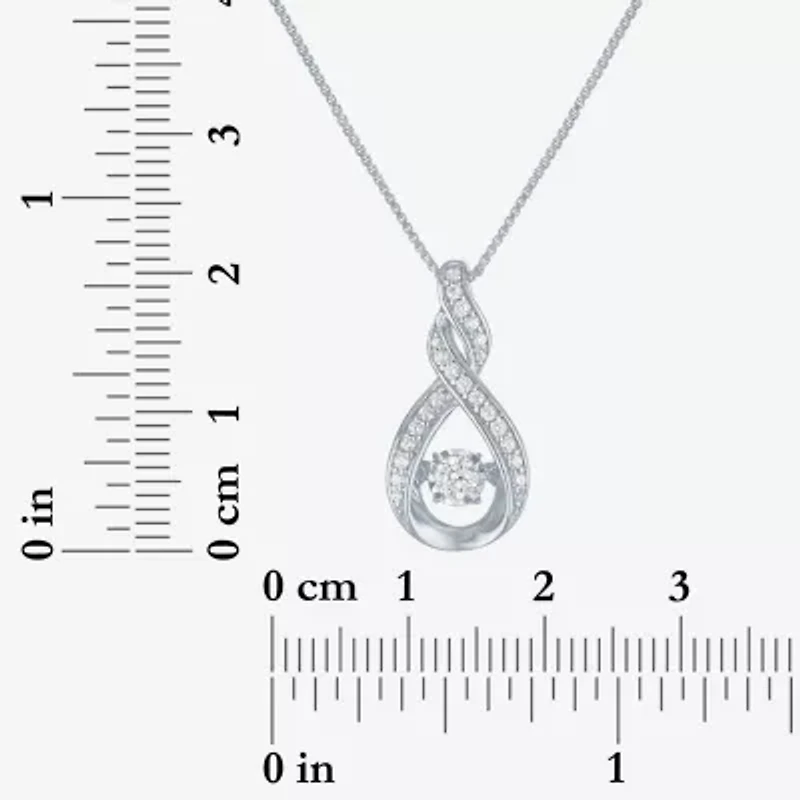 (G-H, Si2-I1) Womens 1/4 CT. T.W. Lab Grown White Diamond Sterling Silver 18 Inch Pendant Necklace