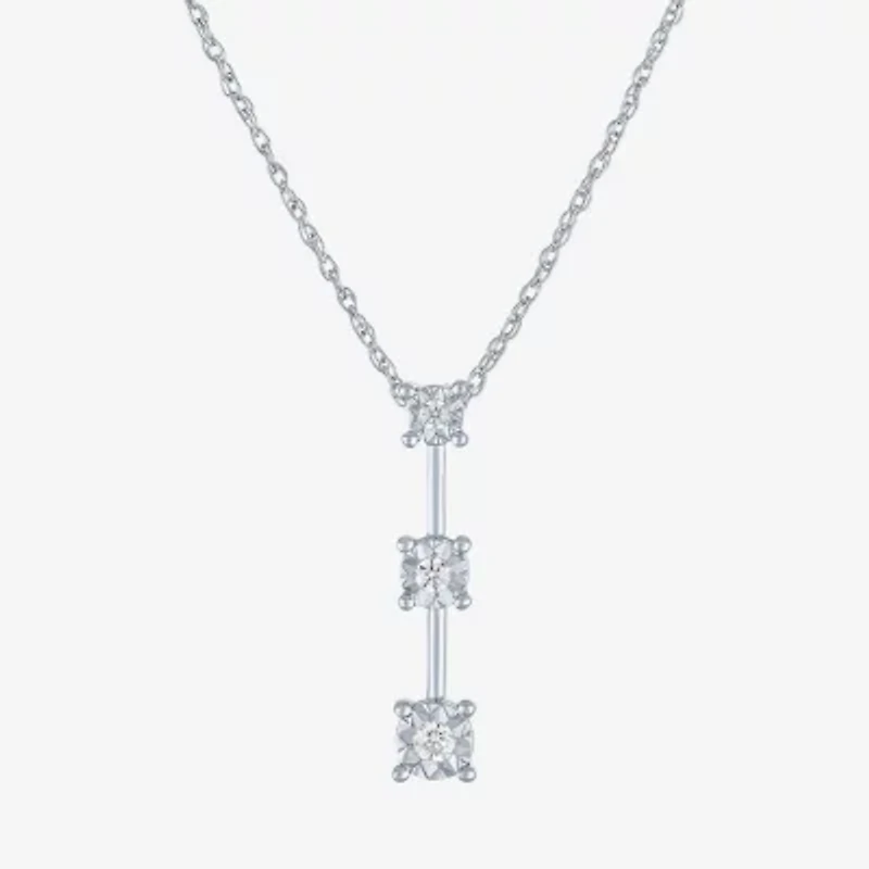 (G-H, Si2-I1) Womens 1/8 CT. T.W. Lab Grown White Diamond Sterling Silver Round 2-pc. Jewelry Set