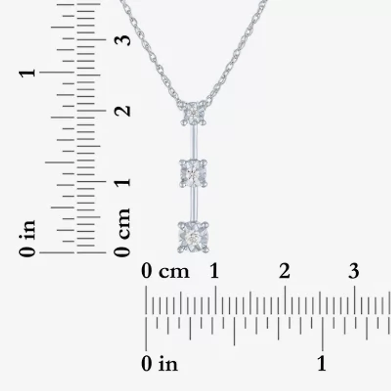 (G-H, Si2-I1) Womens 1/8 CT. T.W. Lab Grown White Diamond Sterling Silver Round 2-pc. Jewelry Set