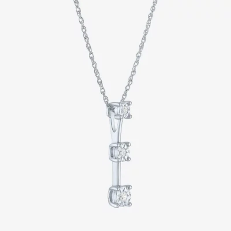 (G-H, Si2-I1) Womens 1/8 CT. T.W. Lab Grown White Diamond Sterling Silver Round 2-pc. Jewelry Set