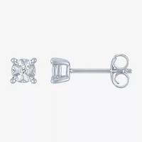 (G-H, Si2-I1) Womens 1/8 CT. T.W. Lab Grown White Diamond Sterling Silver Round 2-pc. Jewelry Set