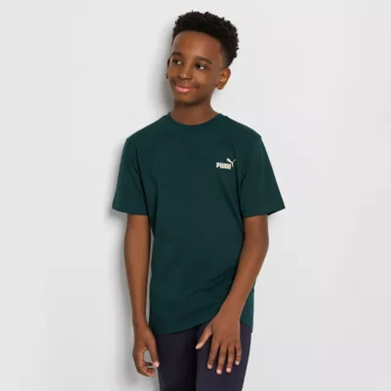 PUMA Big Kid Boys Crew Neck Short Sleeve Graphic T-Shirt