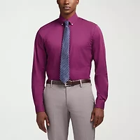 IZOD Cool Fx Mens Slim Fit Easy Care Wrinkle Free Long Sleeve Dress Shirt