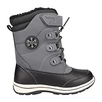 Totes Big Kid Boys Diamond Waterproof Insulated Flat Heel Winter Boots