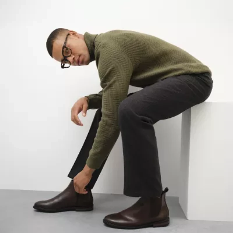 J. Ferrar Mens Blake Flat Heel Chelsea Boots