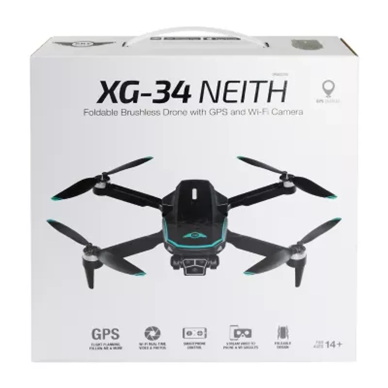 Sky Rider XG-34 Neith Foldable Drone with GPS and WiFi