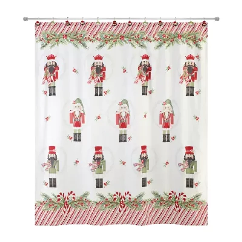 Avanti Peppermint Nutcracker Shower Curtain