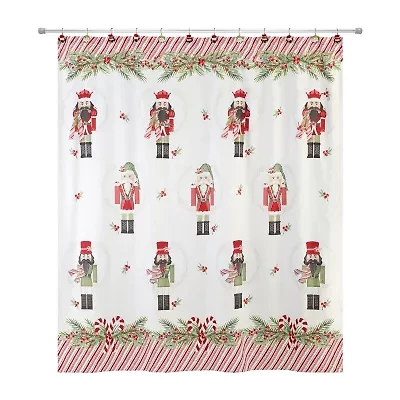 Avanti Peppermint Nutcracker Shower Curtain