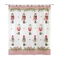 Avanti Peppermint Nutcracker Shower Curtain