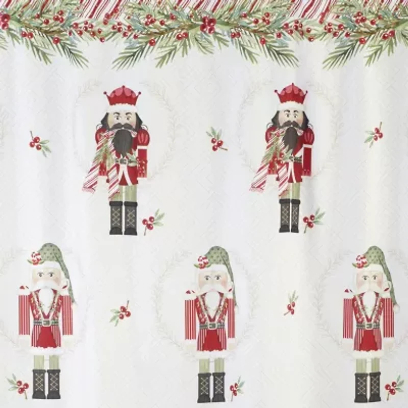 Avanti Peppermint Nutcracker Shower Curtain