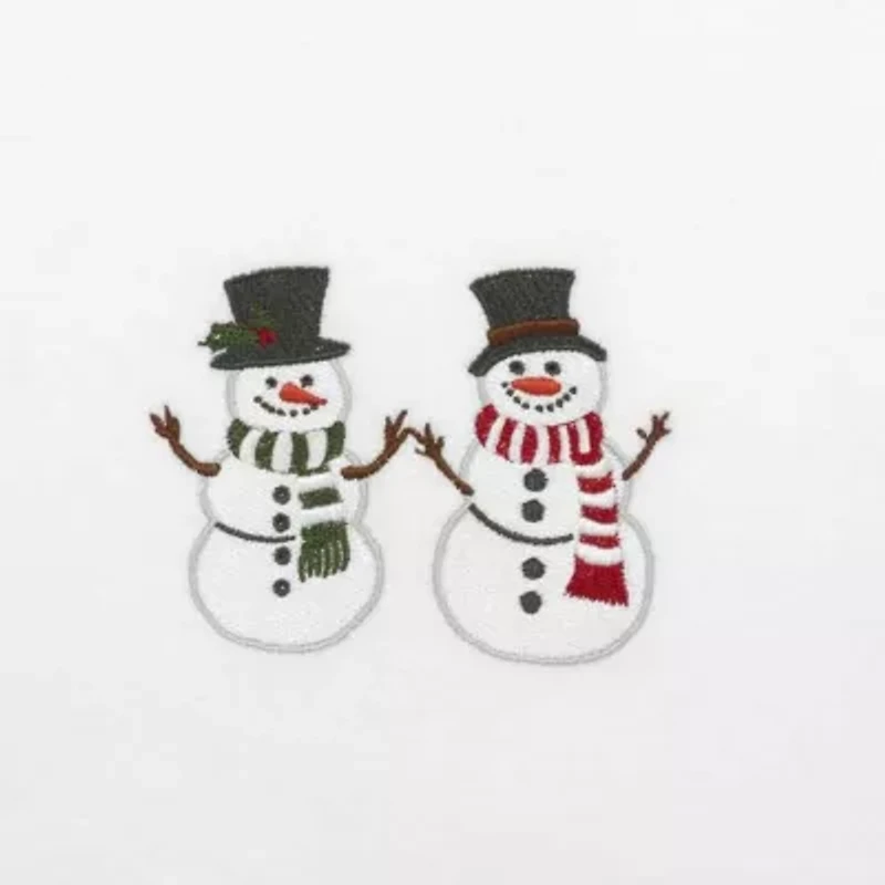 Avanti Winter Snowman Embellished Holiday Bath Towel