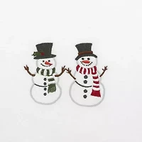 Avanti Winter Snowman Embellished Holiday Bath Towel