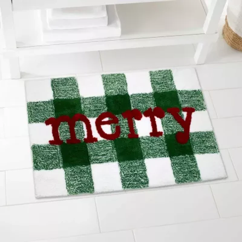 Avanti Merry Plaid Bath Rug