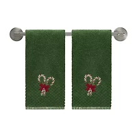 Avanti Candy Cane 2-pc. Embellished Hand Towel