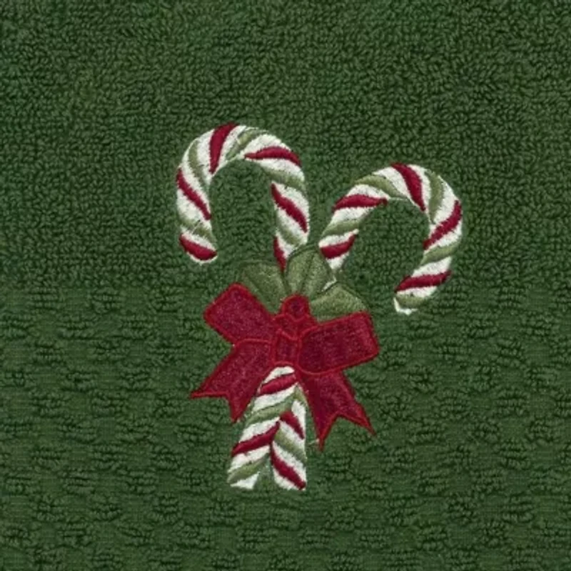 Avanti Candy Cane 2-pc. Embellished Hand Towel