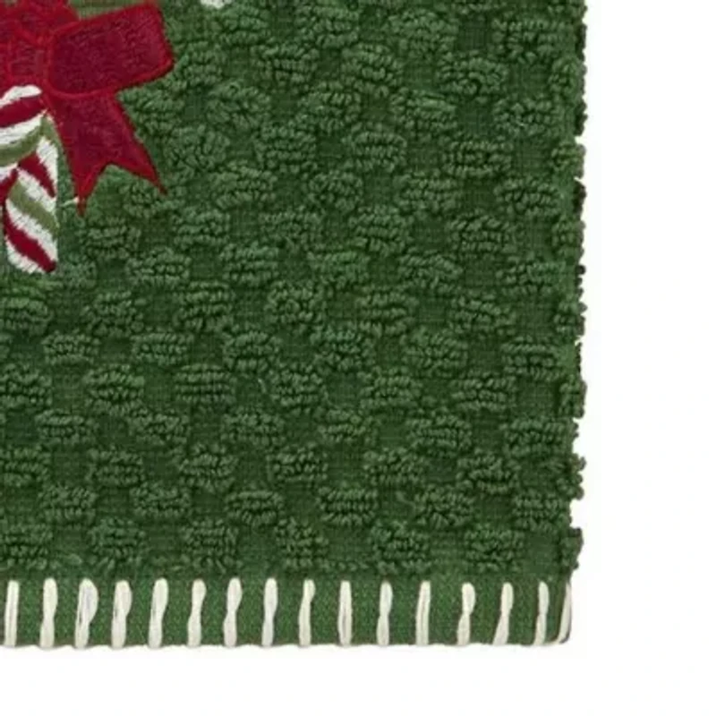 Avanti Candy Cane 2-pc. Embellished Hand Towel