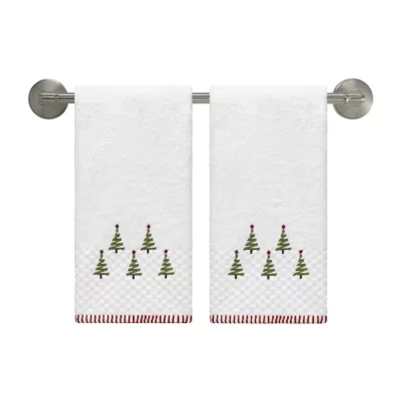 Avanti Ribbon Tree 2-pc. Embellished Hand Towel