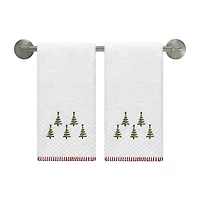 Avanti Ribbon Tree 2-pc. Embellished Hand Towel