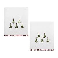 Avanti Ribbon Tree 2-pc. Embellished Hand Towel