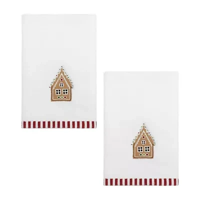 Avanti Gingerbread Man 2-pc. Embellished Fingertip Towel