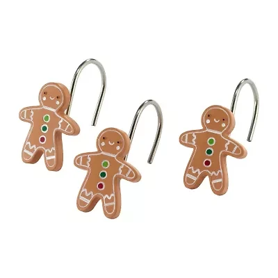 Avanti Gingerbread Man Shower Curtain Hooks