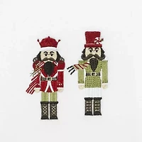 Avanti Peppermint Nutcracker 2-pc. Embellished Hand Towel