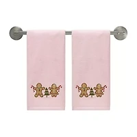 Avanti Gingerbread People 2-pc. Embellished Hand Towel