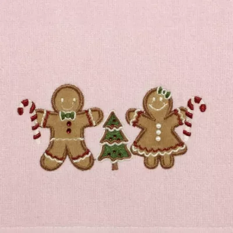 Avanti Gingerbread People 2-pc. Embellished Hand Towel