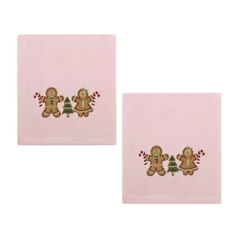 Avanti Gingerbread People 2-pc. Embellished Hand Towel