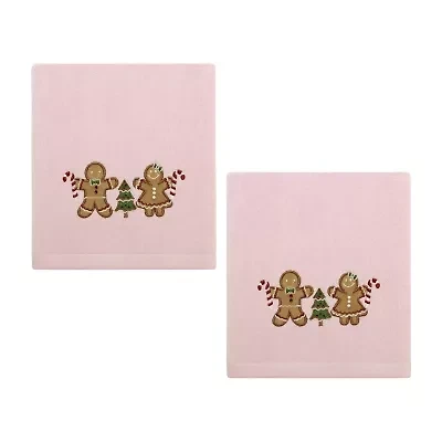 Avanti Gingerbread People 2-pc. Embellished Hand Towel