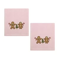 Avanti Gingerbread People 2-pc. Embellished Hand Towel