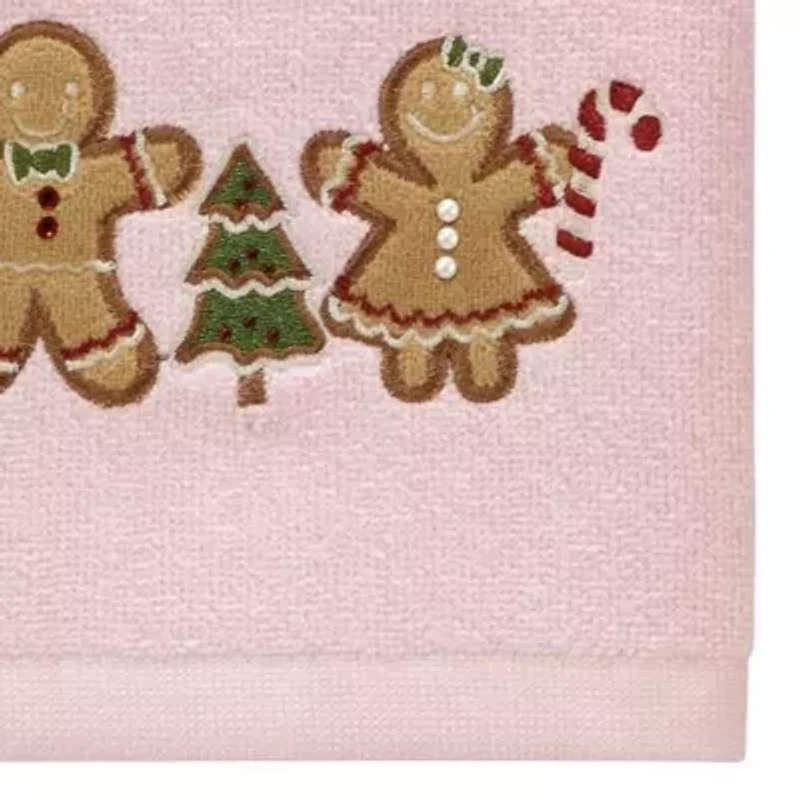 Avanti Gingerbread People 2-pc. Embellished Hand Towel