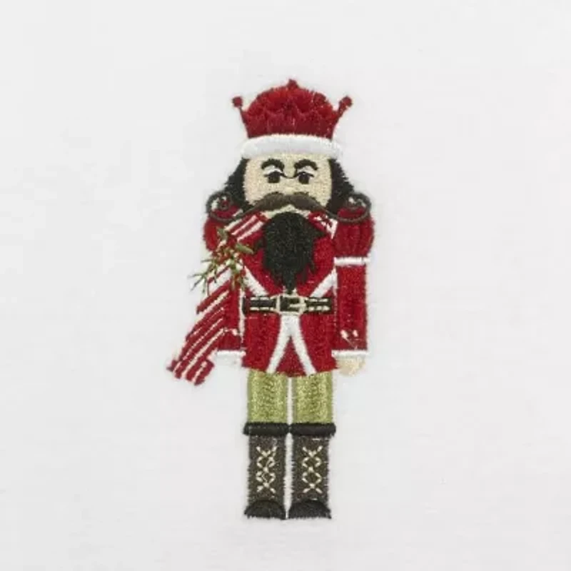 Avanti Peppermint Nutcracker 2-pc. Embellished Fingertip Towel