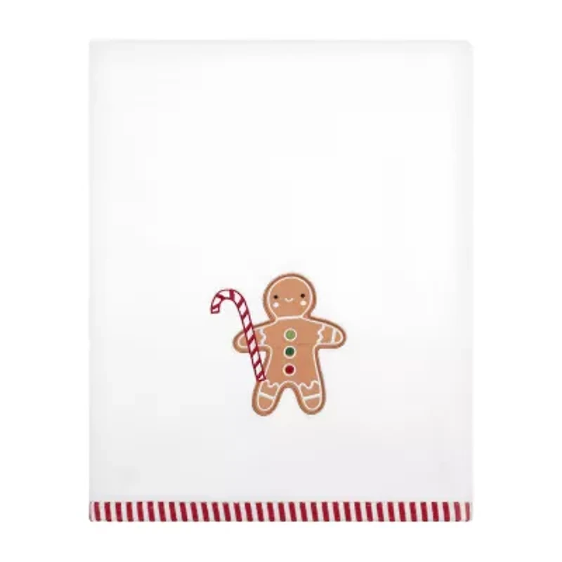 Avanti Gingerbread Man Embellished Holiday Bath Towel