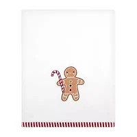 Avanti Gingerbread Man Embellished Holiday Bath Towel