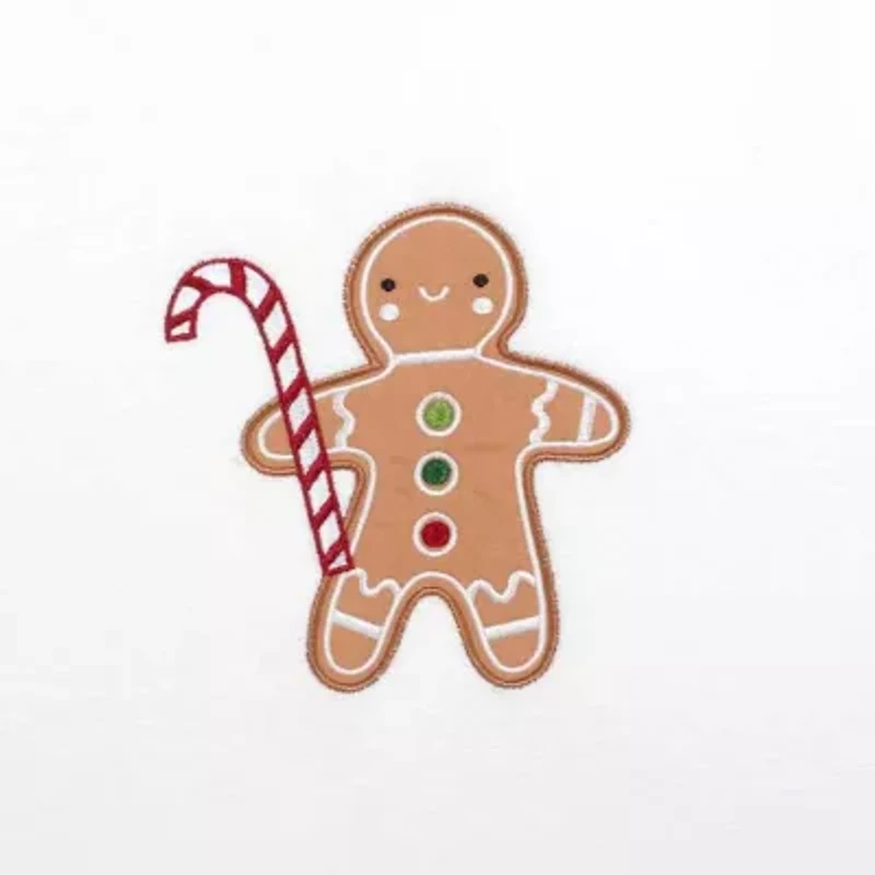 Avanti Gingerbread Man Embellished Holiday Bath Towel