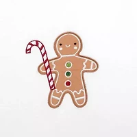 Avanti Gingerbread Man Embellished Holiday Bath Towel
